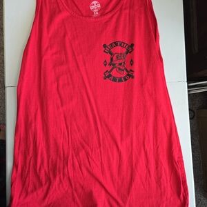 3x Bold Red Skull Tank Top